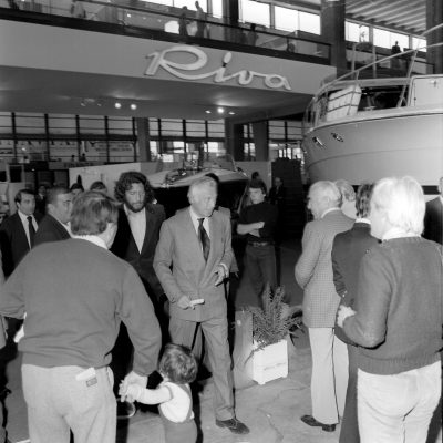 1977 - L’avvocato Giovanni Agnelli, Patron della FIAT, in visita al 17° Salone Nautico internazionale di Genova