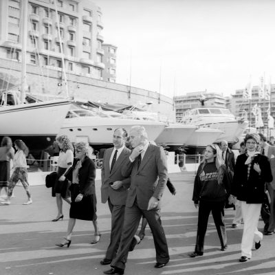 1983 - Karim Aga Khan IV in visita al 23° Salone Nautico di Genova