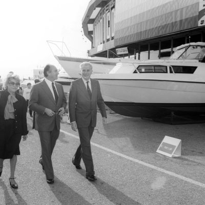 1983 - Karim Aga Khan IV in visita al 23° Salone Nautico di Genova